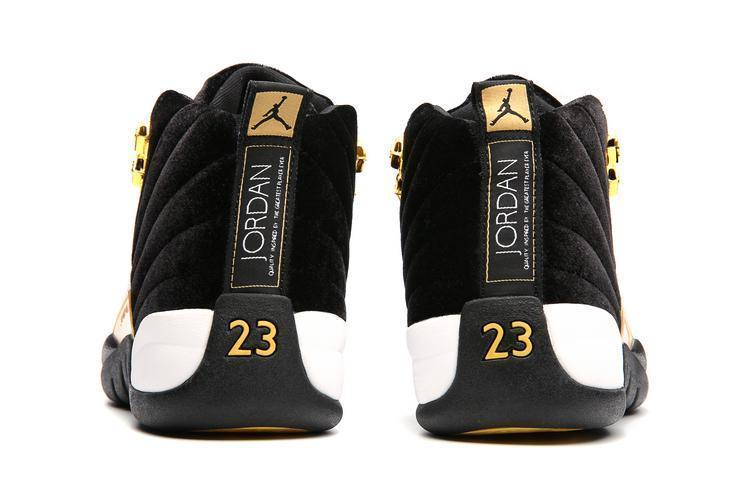 Nike Air Jordan 12 Retro Black Velvet Shoes Basketball Men Sale