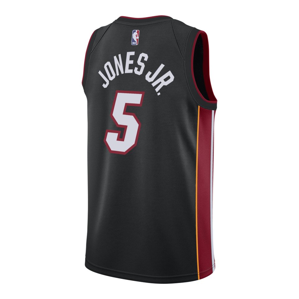 Derrick Jones Jr. Nike Miami Heat Icon Black Swingman Jersey  Black