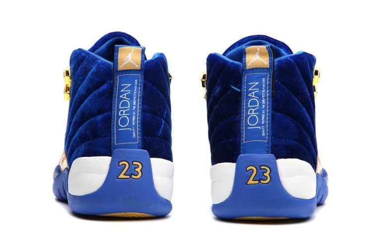 Nike Air Jordan 12 Retro Blue Velvet Shoes Basketball Men Sale