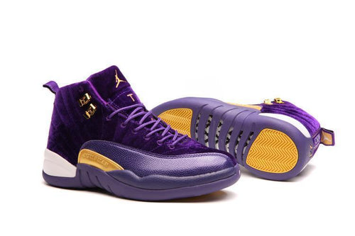 Nike Air Jordan 12 Retro Purple Velvet Shoes Basketball Men Sale