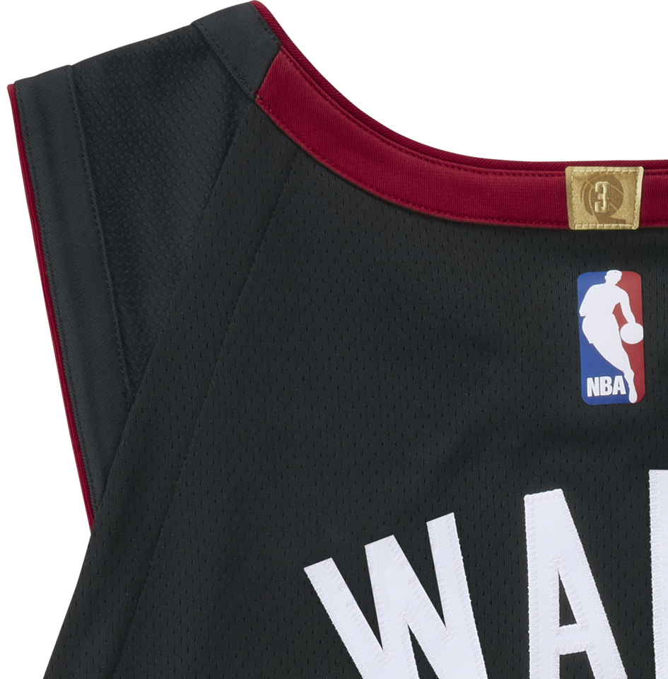Dwyane Wade Nike Icon Black Authentic Jersey  Black