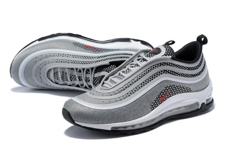 Nike Air Max 97 Ultra 17 Silve Grey Red White Men Shoes Sale Size US 7, 8, 8.5, 9, 10, 11