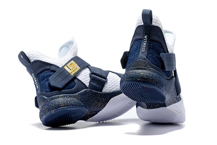 Nike Lebron Soldier XII 12 SFG EP White Grey Blue Shoes Sale Size US7,8,8.5,9,10,11,12