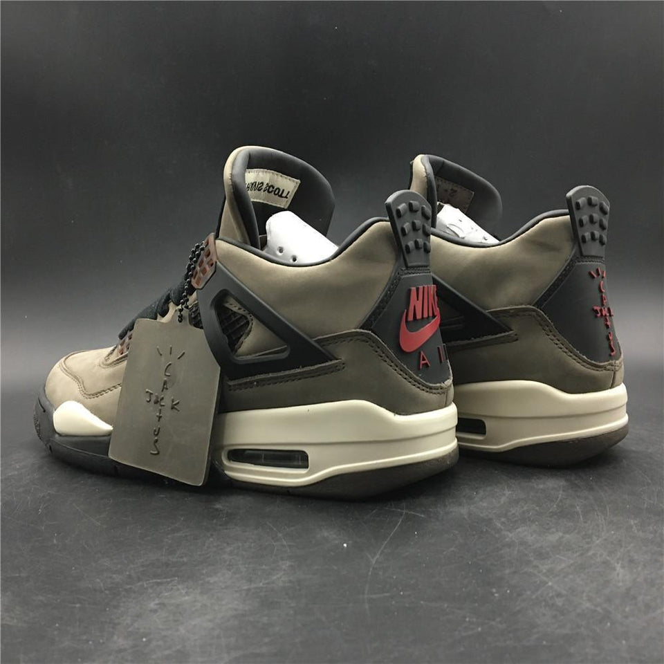 Nike Air Jordan 4 Retro Travis Scott Dark Mocha Sail Cool Grey Vred Men Shoes Sale