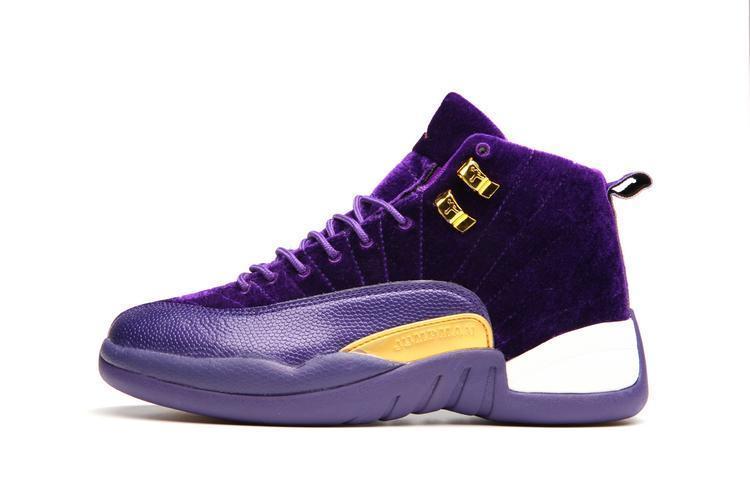 Nike Air Jordan 12 Retro Purple Velvet Shoes Basketball Men Sale