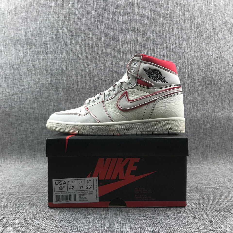 Nike Air Jordan 1 High Retro OG White Red Shoes Basketball Men