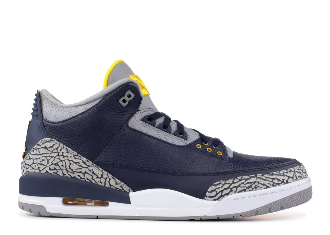 Nike Air Jordan 3 Retro Michigan PE Men Shoes Sale