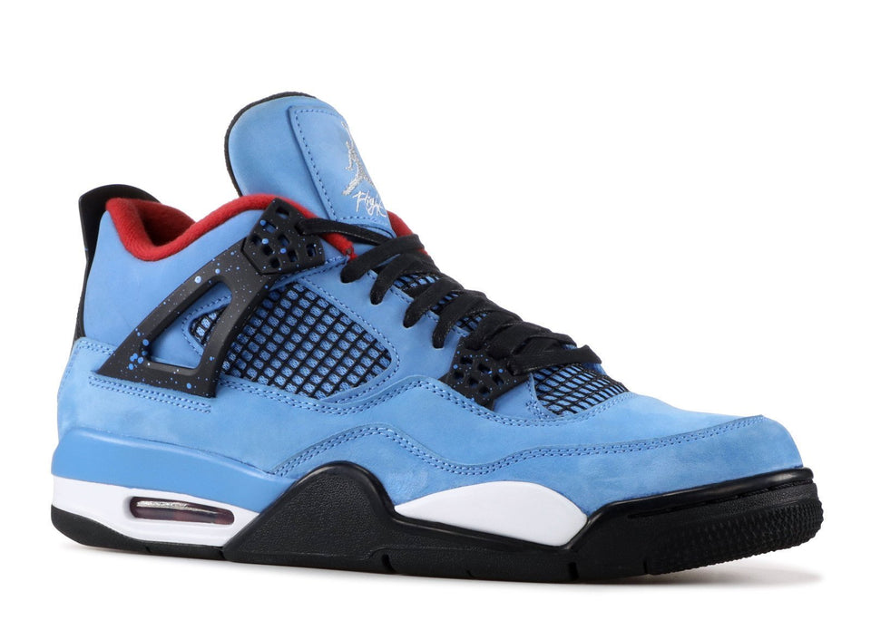 Nike Air Jordan 4 Retro Travis Scott &quot;CACTUS JACK&quot; Houston Oilers Blue Men Shoes Sale