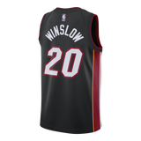 Justise Winslow Nike Miami Heat Icon Black Swingman Jersey  Black