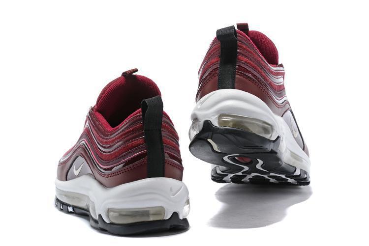 Nike Air Max 97 Wine Red White Shoes Sale Men Size US 7, 8, 8.5, 9, 10, 11