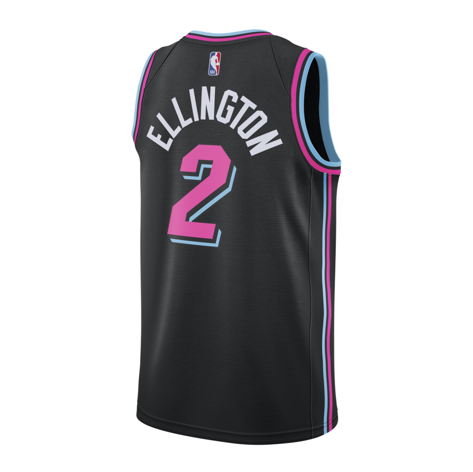 Wayne Ellington Nike Miami Heat Vice Nights Swingman Jersey  Black