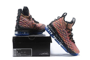 Nike Lebron XV 15 Black Rainbow Blue Men Shoes Sale Size US7,8,8.5,9,10,11,12