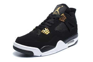 Nike Air Jordan 4 Retro Black White Gold Basketball Men