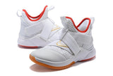 Nike Lebron Soldier XII 12 SFG EP Grey White Red Men Shoes Sale Size US7,8,8.5,9,10,11,12