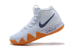 Nike Kyrie 4 White Raw Rubber Men Basketball Shoes Sale Size US 7,8,8.5,9.5,10,11,12