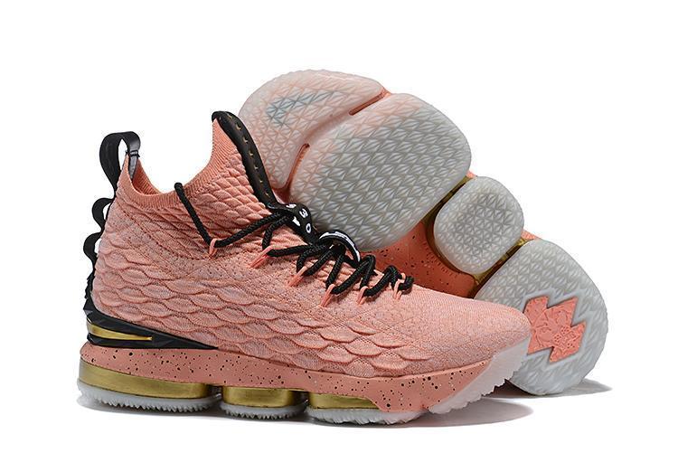 Nike Lebron XV 15 Pink Gold Men Shoes Sale Size US7,8,8.5,9,10,11,12