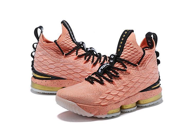 Nike Lebron XV 15 Pink Gold Men Shoes Sale Size US7,8,8.5,9,10,11,12