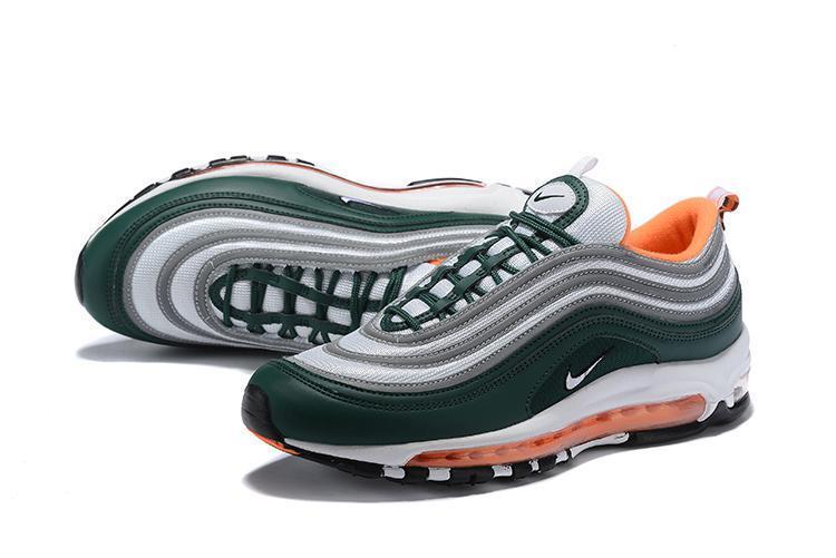 Nike Air Max 97 Green Grey Orange Shoes Sale Men Size US 7, 8, 8.5, 9, 10, 11