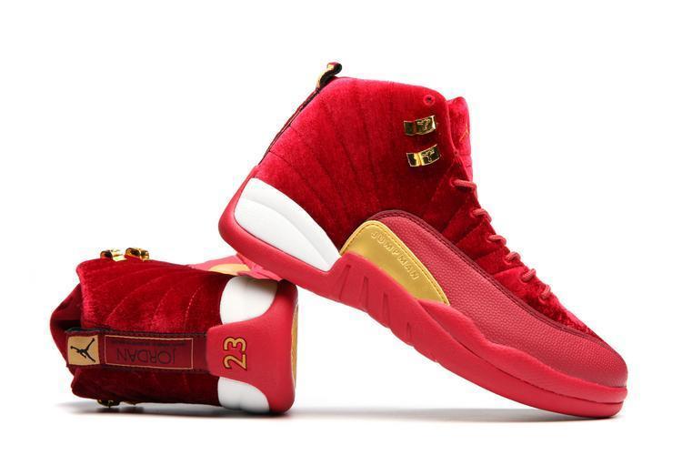 Nike Air Jordan 12 Retro Red Velvet Shoes Basketball Men Sale