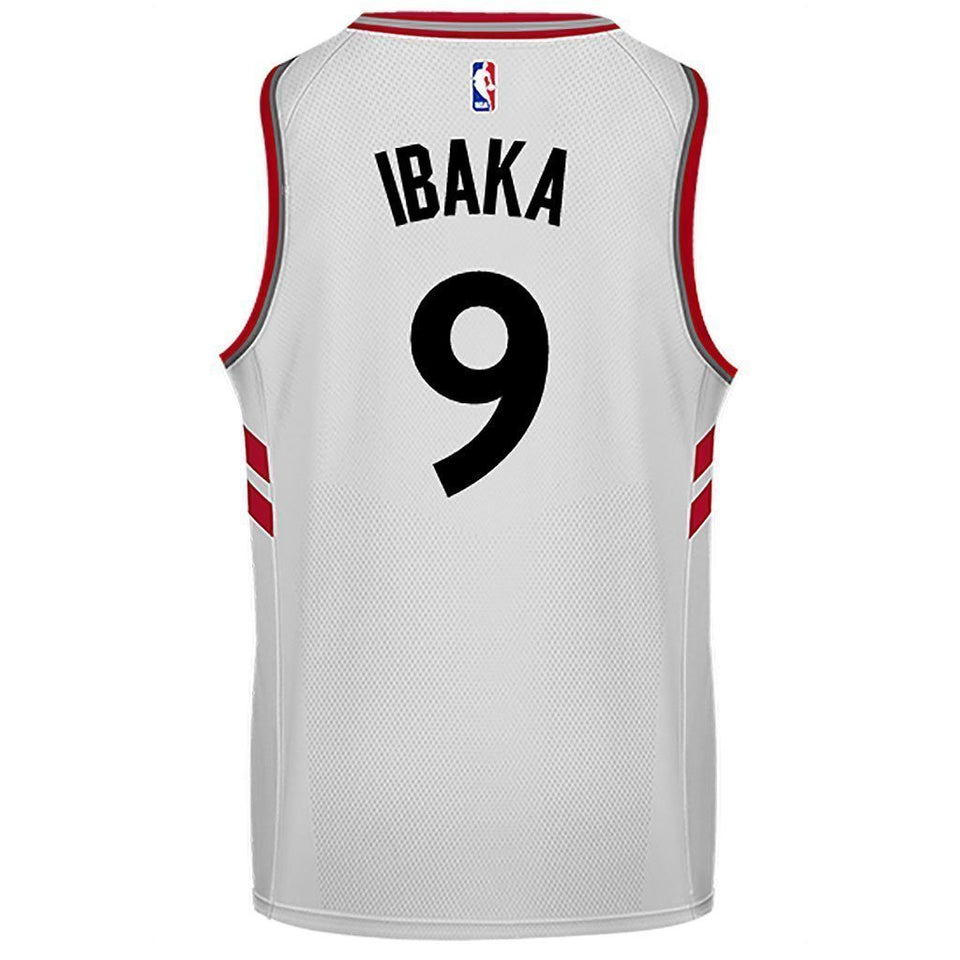 Raptors Adult Swingman Association Jersey  Ibaka  White