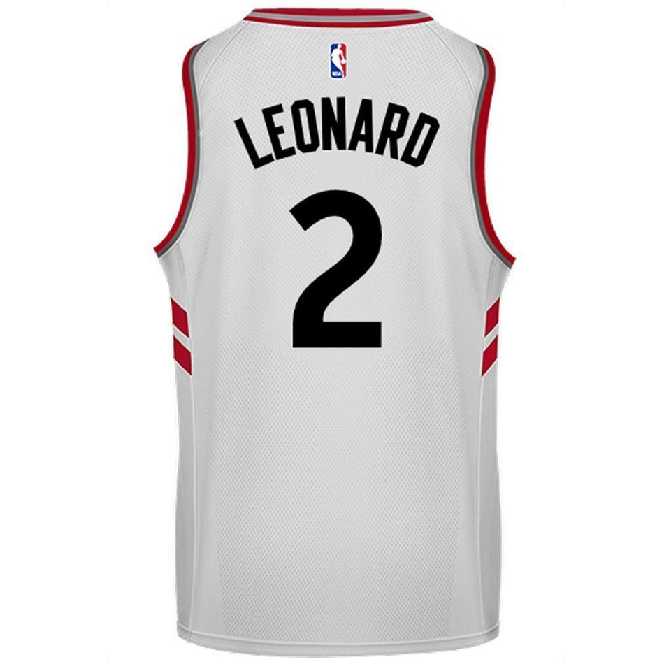 Raptors Adult Swingman Association Jersey  Leonard  White