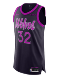 Minnesota Timberwolves City Edition KarlAnthony Towns Authentic Jersey  Black