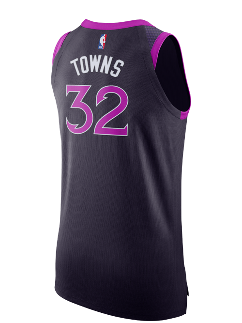 Minnesota Timberwolves City Edition KarlAnthony Towns Authentic Jersey  Black