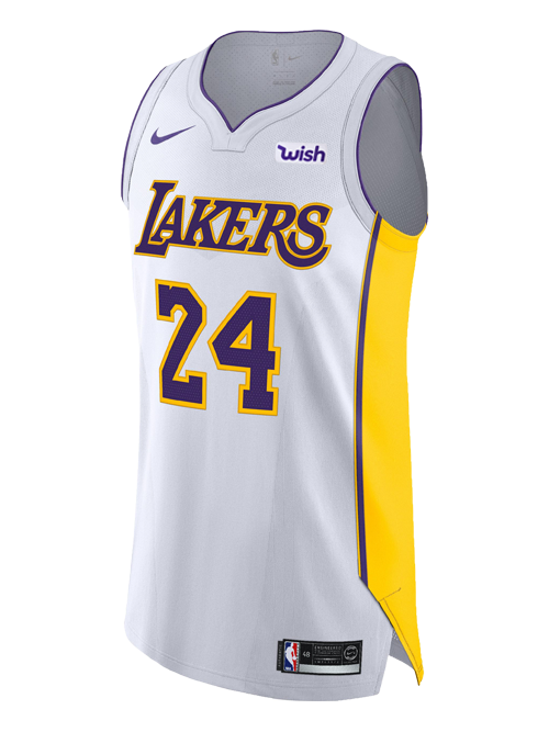 Los Angeles Lakers Kobe Bryant Association Authentic Jersey  White