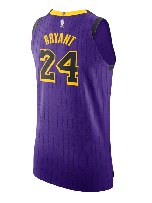 Los Angeles Lakers City Edition Kobe Bryant Authentic Jersey  Purple
