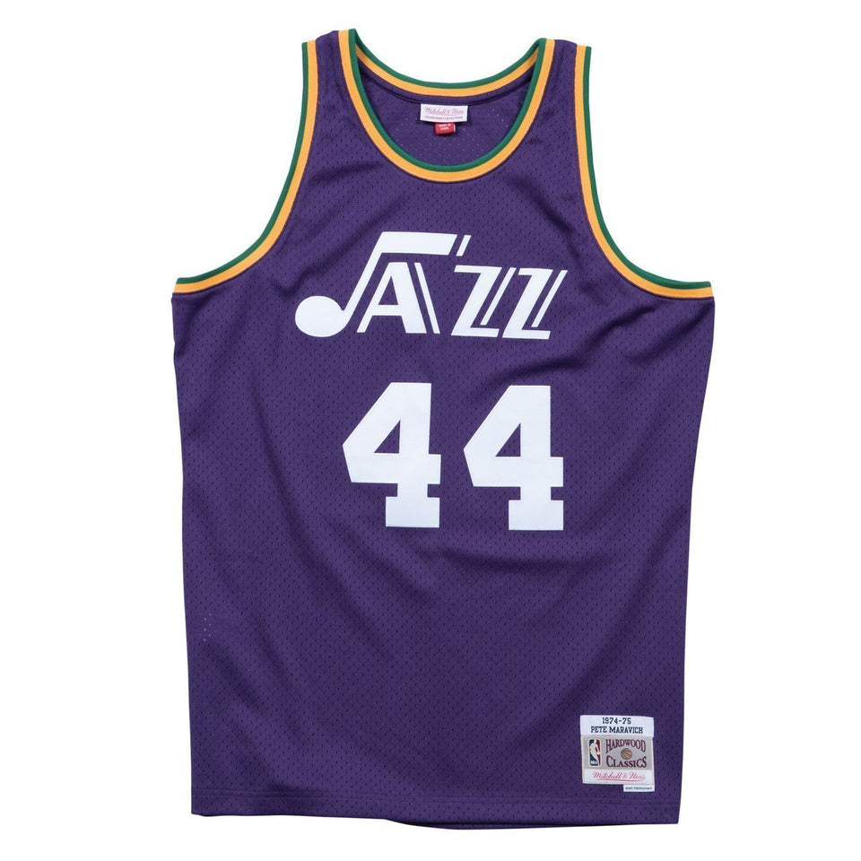 Nickname Hardwood Classic Swingman Jersey  MensApparelJerseys  New Orleans Jazz  Maravich Pete  Primary  Purple