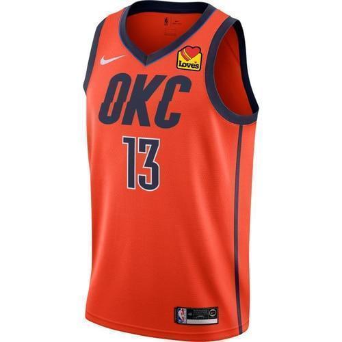 Oklahoma City Thunder Nike George Earned Edition Swingman Jersey  Red