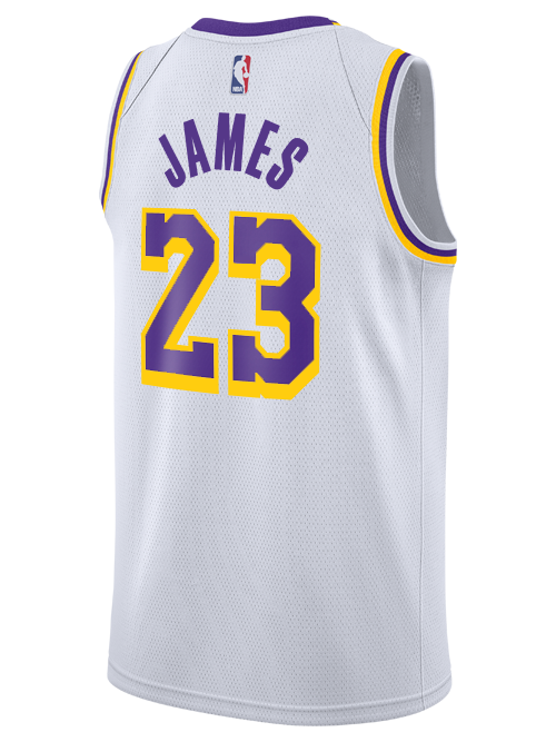 Los Angeles Lakers LeBron James  Association Edition Swingman Jersey  White