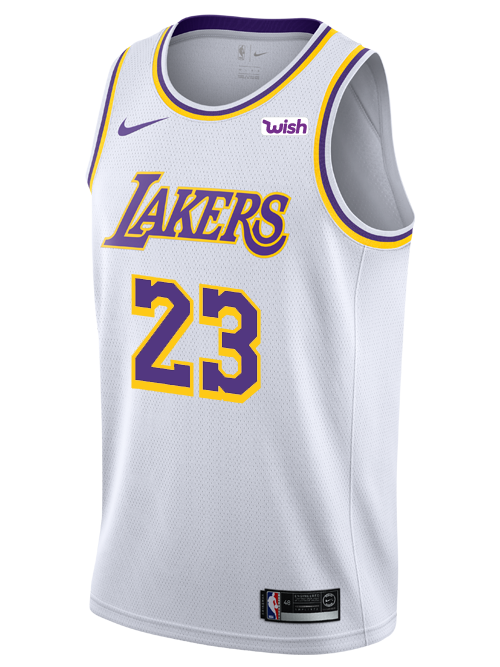 Los Angeles Lakers LeBron James  Association Edition Swingman Jersey  White