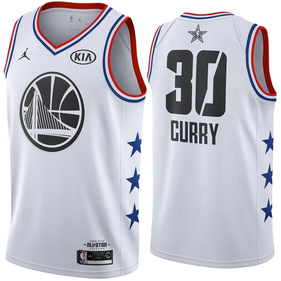 NBA AllStar Edition Stephen Curry # Men's Jordan Swingman Jersey  White
