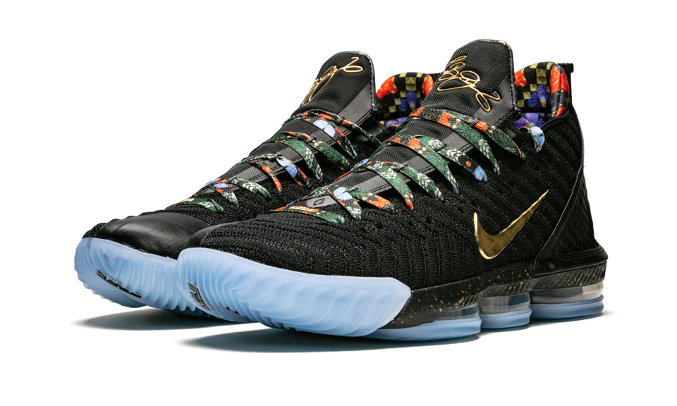 Nike Lebron Xvi Kc Black/metallic Gold-rose Frost