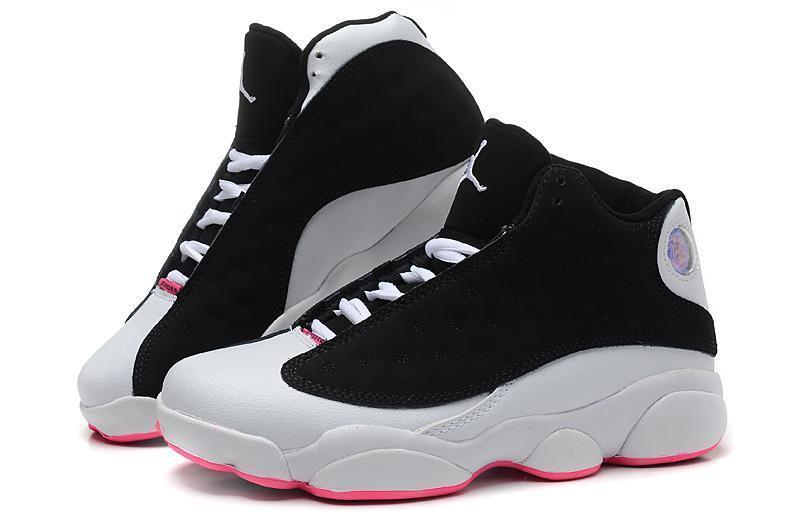 Nike Air Jordan Men 13 Retro White/Black/Pink Women