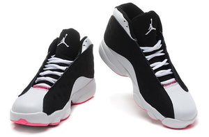 Nike Air Jordan Men 13 Retro White/Black/Pink Women