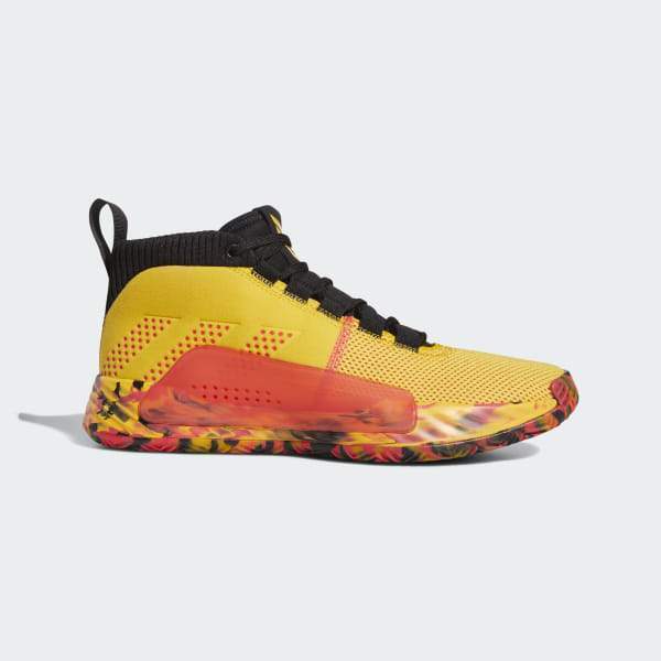 Dame 5 Shoes Bold Gold / Shock Red / Core Black Adidas