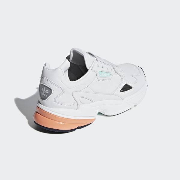 Falcon Shoes Crystal White / Crystal White / Easy Orange Adidas