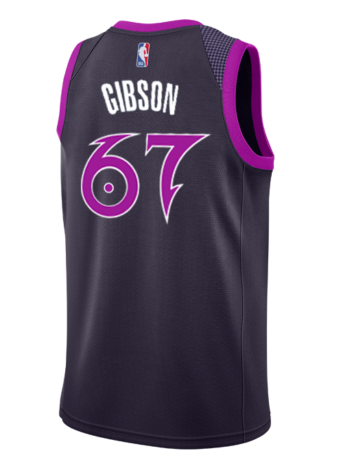 Minnesota Timberwolves City Edition Taj Gibson Swingman Jersey  Black