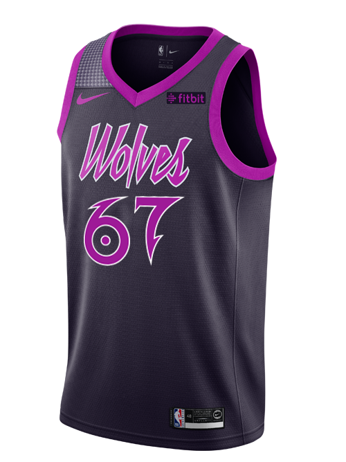 Minnesota Timberwolves City Edition Taj Gibson Swingman Jersey  Black