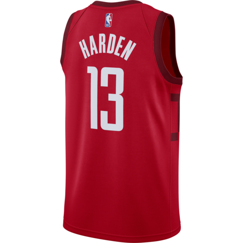 James Harden Men's Houston Rockets Earned Edition Swingman Jersey  Red