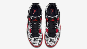 Nike Air Jordan 4 Tatoos Black White Red Basketball Men