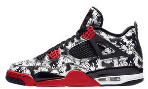 Nike Air Jordan 4 Tatoos Black White Red Basketball Men