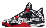 Nike Air Jordan 4 Tatoos Black White Red Basketball Men