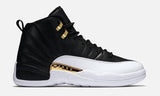 Nike Air Jordan 12 Retro 'Wings' Black White Gold Shoes Basketball Men Sale