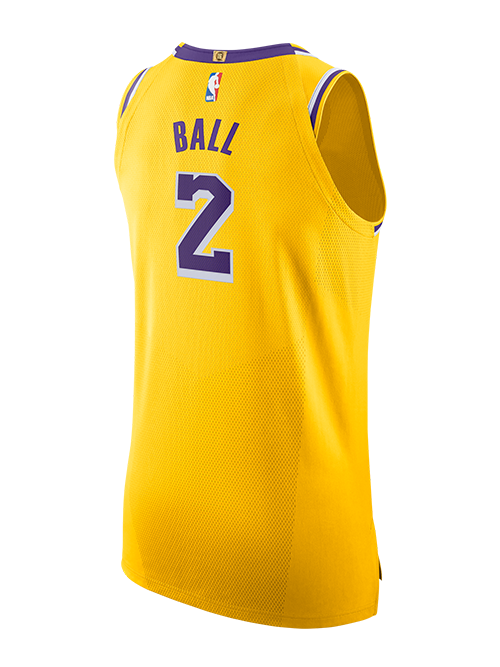 Los Angeles Lakers Lonzo Ball Icon Edition Authentic Jersey  Gold