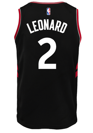 Raptors Adult Swingman Statement Jersey  Leonard  Black