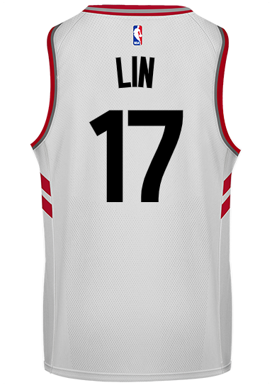 Raptors Adult Swingman Association Jersey  Lin  White