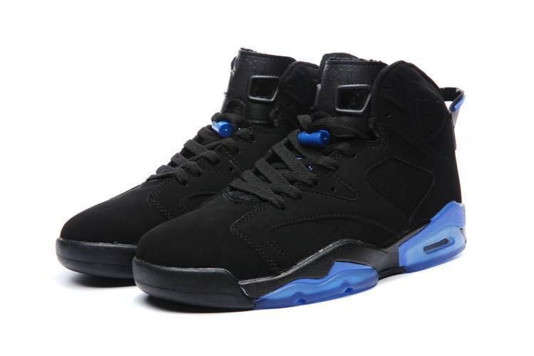 Nike Air Jordan 6 Retro Black Blue Men Shoes Sale